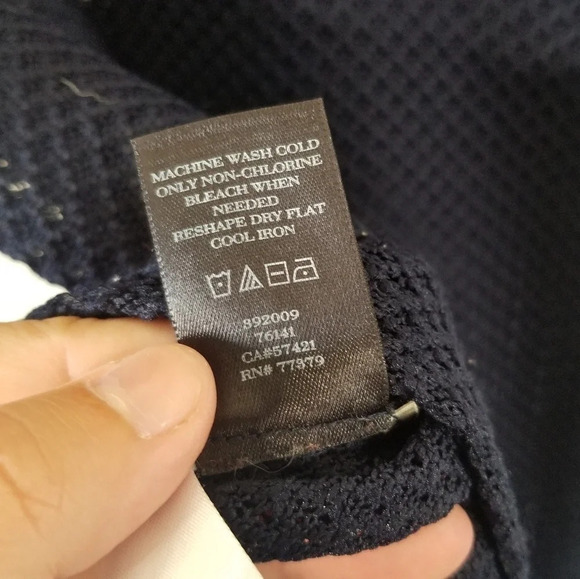 ANN TAYLOR Knit Short Sleeve Top Navy Blue Size XS - Picture 8 of 9